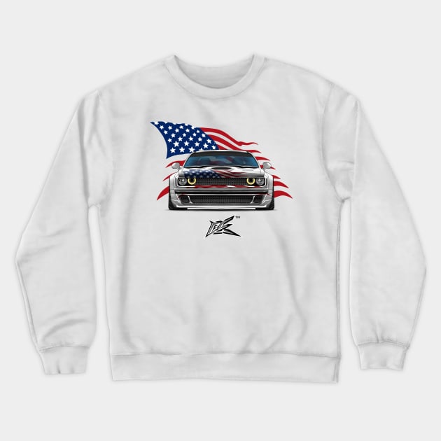 dodge challenger hellcat clinched widebody Crewneck Sweatshirt by naquash